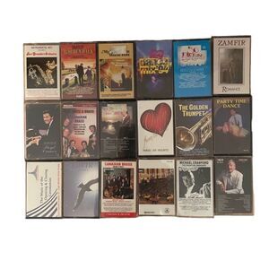 Set of 18 various cassette tapes‎